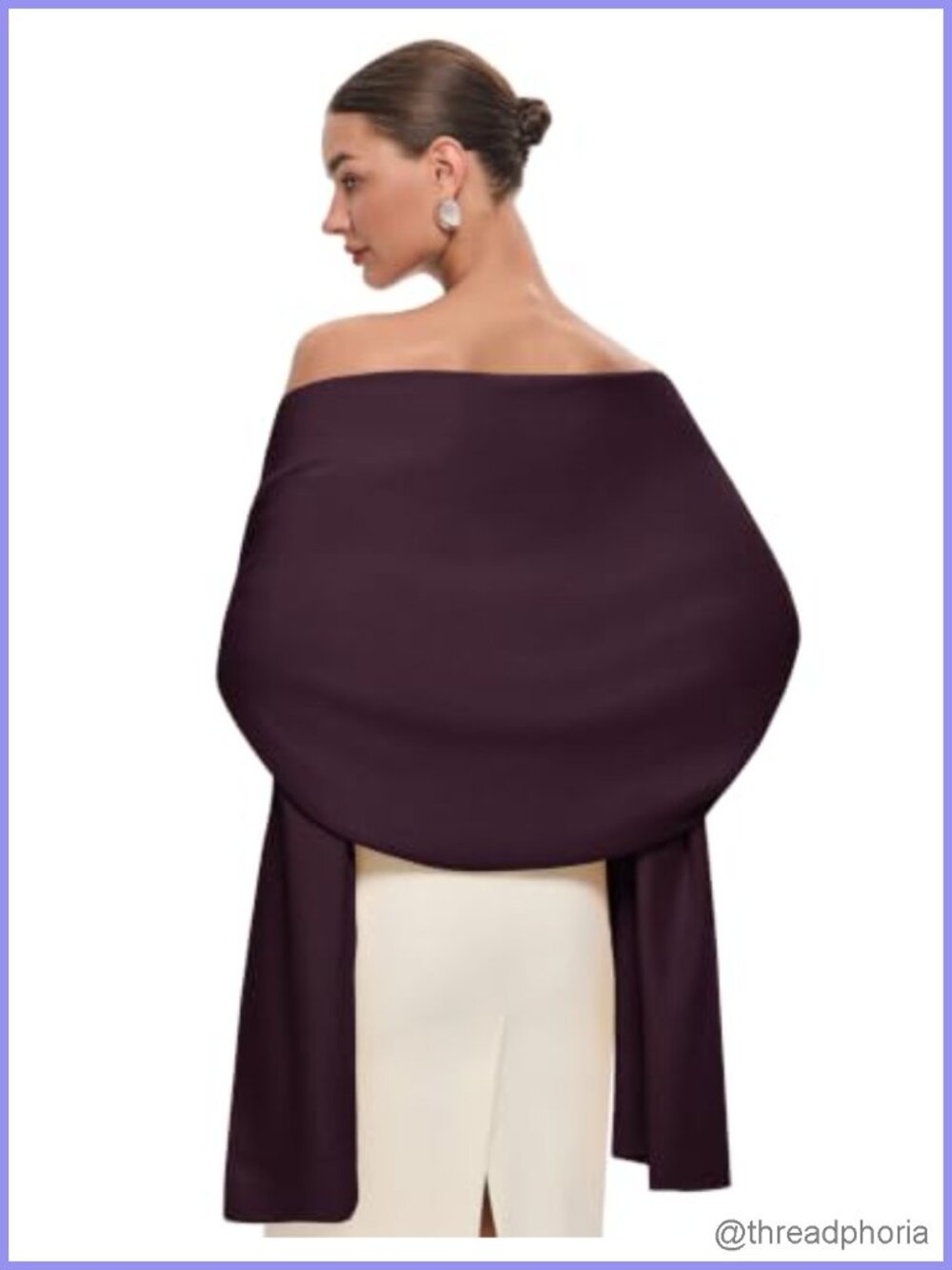 PULI Pashmina Shawl Wrap Large Wedding Bridal Evening Scarf Women's